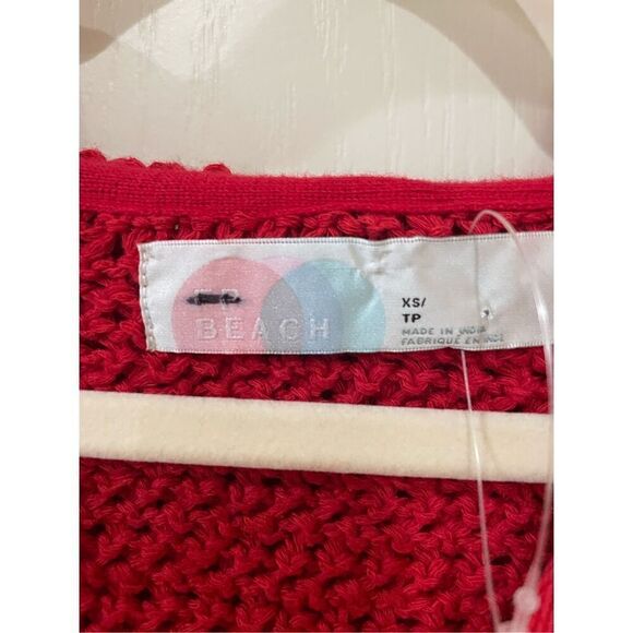 Free People Beach NWOT Ainsley Sweater Mini Heart Eyes size XS - Picture 4 of 6